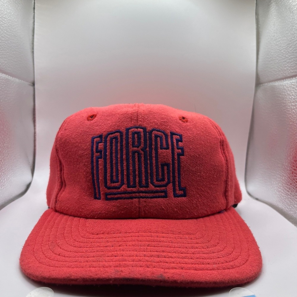 Nike Force Snapback Hat Mens OSFM Red Blue Embroidered Vintage Style Cap